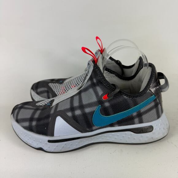 Nike PG 4 Plaid Sneakers Men's 8.5 Gray Lace-Up Low Top Running Shoes CD5079-002 - Picture 5 of 10